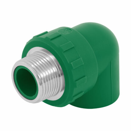 Codo 90° PPR,  1', rosca macho con inserto metálico, FOSET