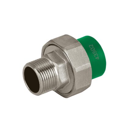 Tuerca unión PPR, mixta macho inserto metálico 3/4', FOSET