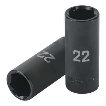 Dado largo impacto de 22 mm, 6 puntas, cuadro 1/2', TRUPER