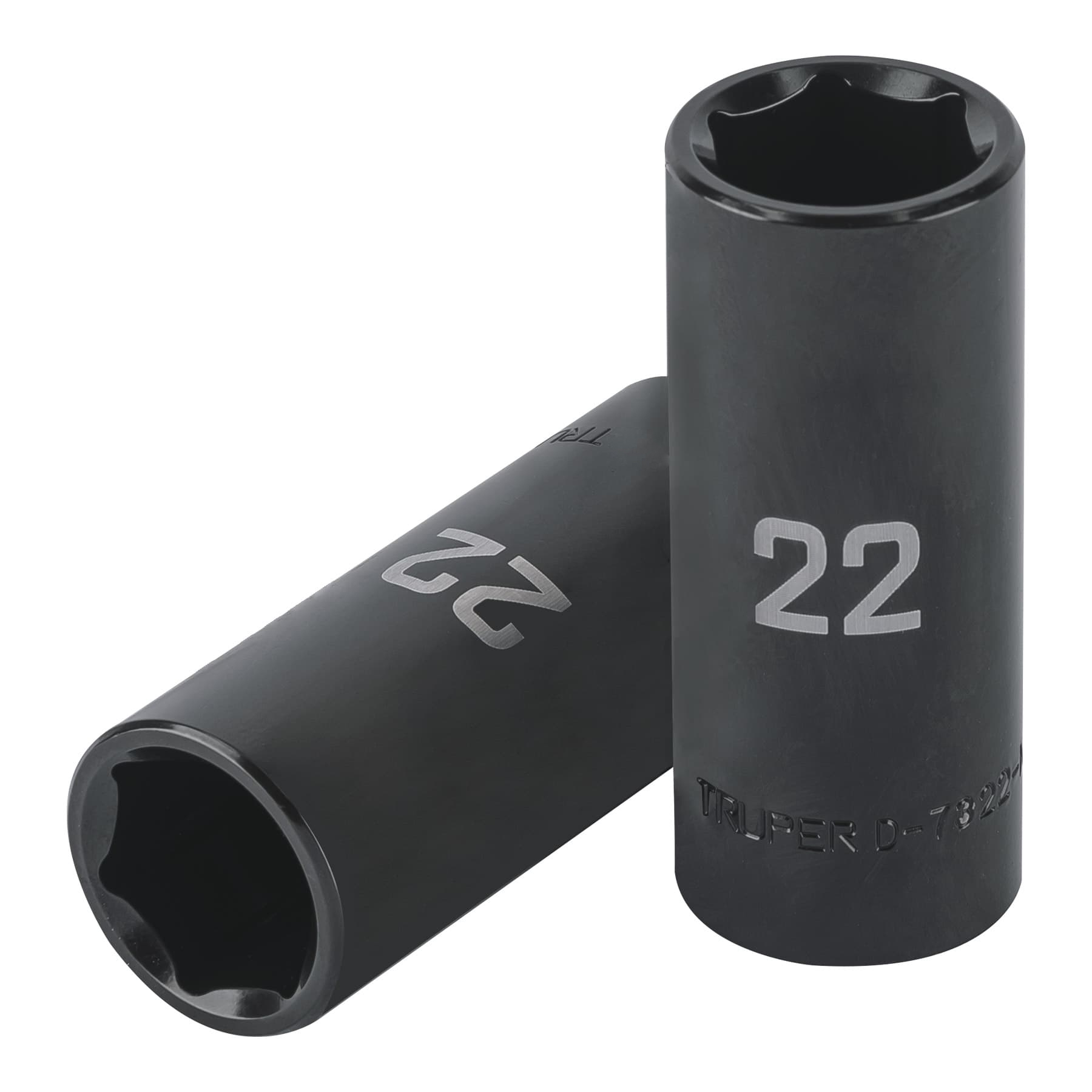 D-7322-ML.jpg Dado largo impacto de 22 mm, 6 puntas, cuadro 1/2', TRUPER D 7322 ML