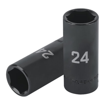 Dado largo impacto de 24 mm, 6 puntas, cuadro 1/2', TRUPER