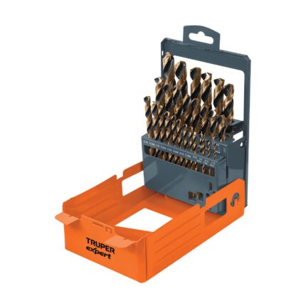 Juego de 29 brocas HSS para metal en estuche, TRUPER EXPERT