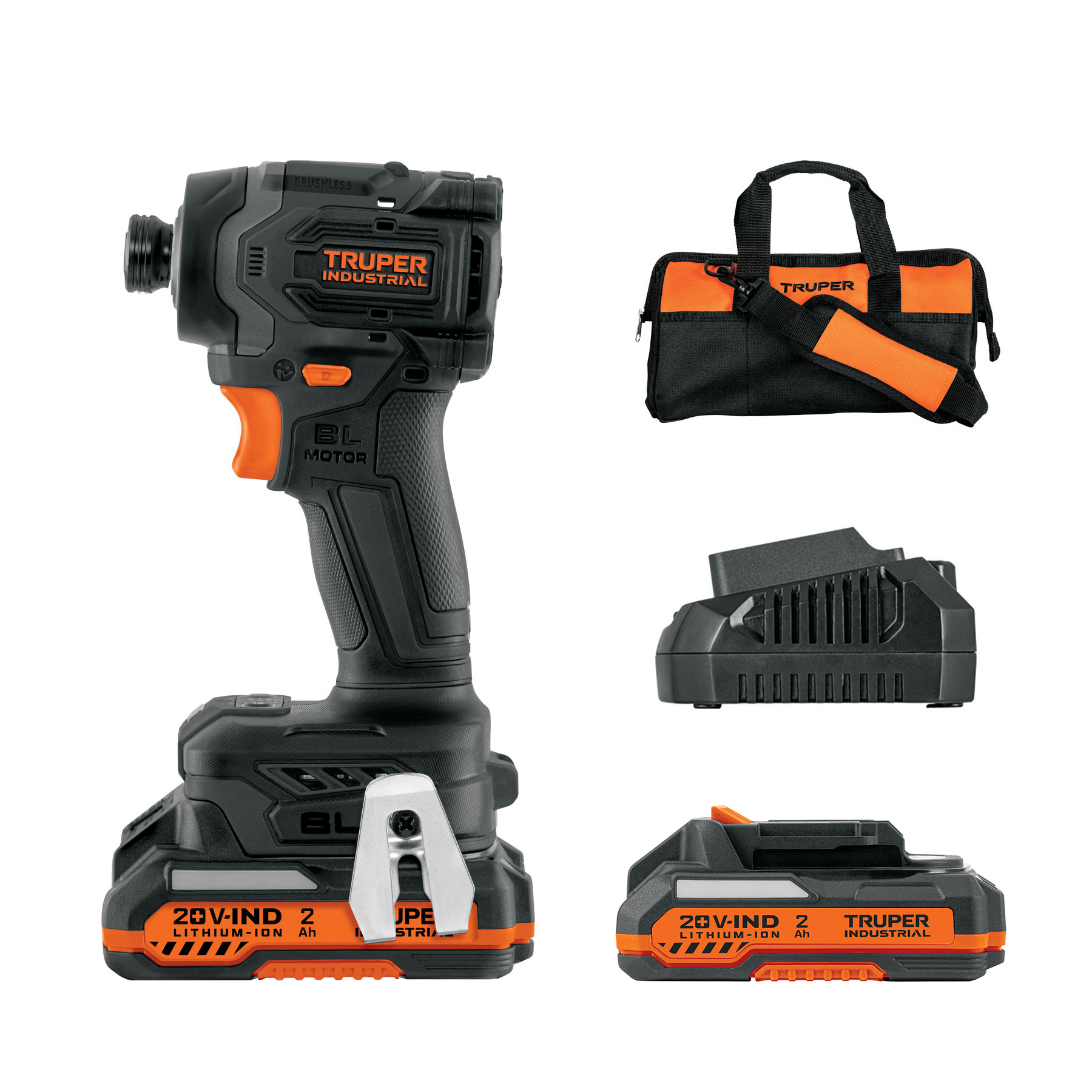 DIMI-20N.jpg Destornillador de impacto 1/4' 20V 2baterías 2Ah, INDUSTRIAL DIMI 20N