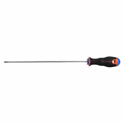 Desarmador de cruz 1/8' x 8' mango Comfort Grip, TRUPER