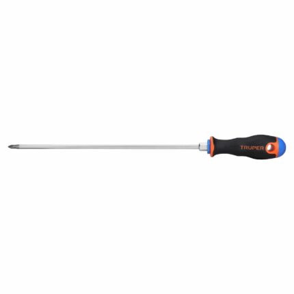 Desarmador de cruz 3/16' x 10' mango Comfort Grip, TRUPER
