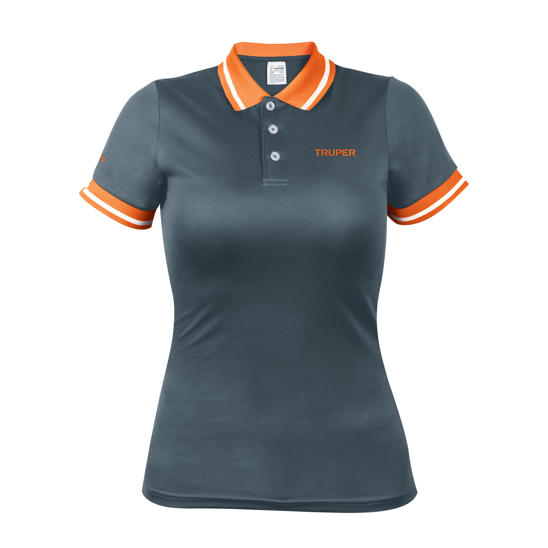 DRY-GD-C.jpg Playera polo performance para mujer, gris, CH, TRUPER DRY GD C