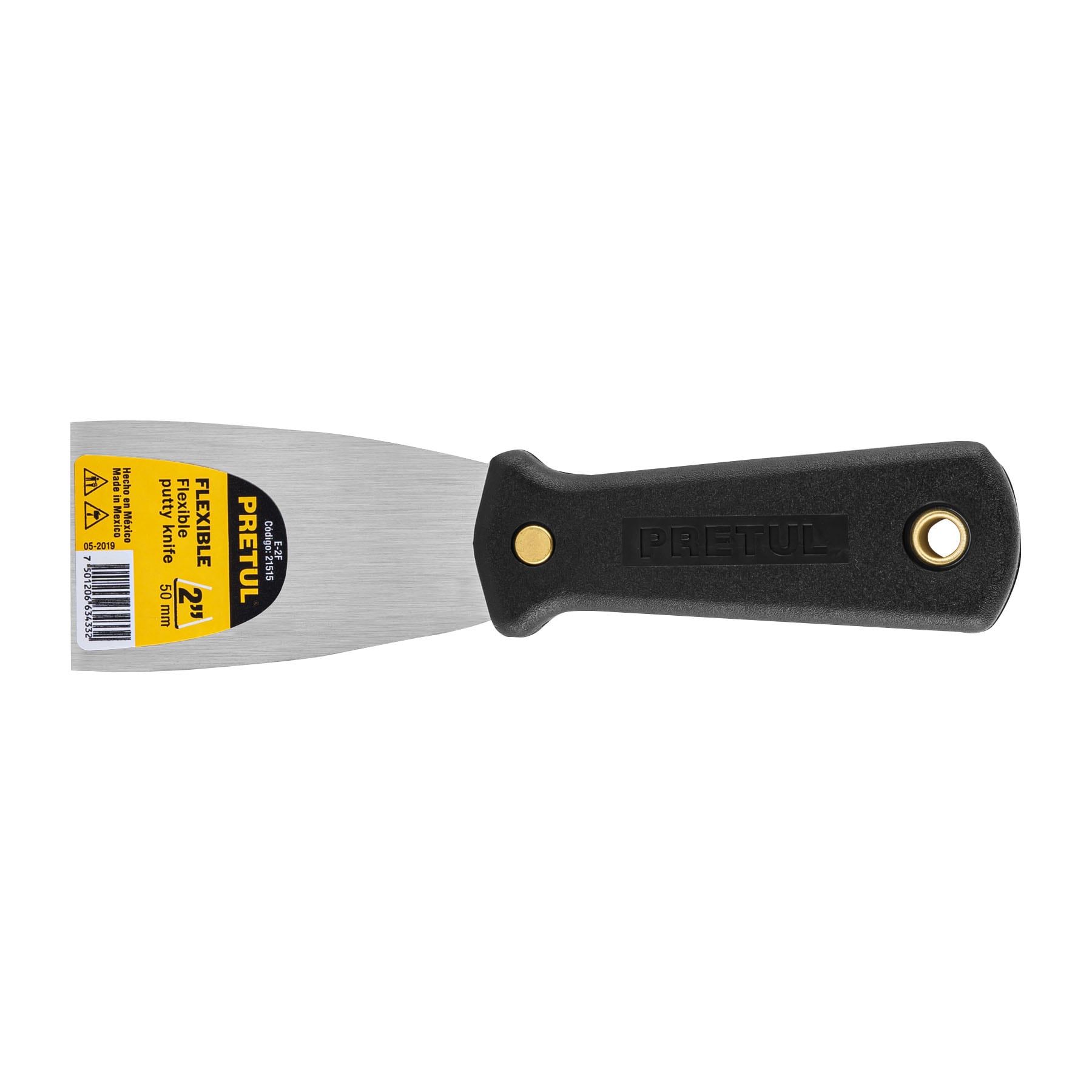 E-2F.jpg Espátula flexible 2' con mango de plástico, PRETUL E 2F
