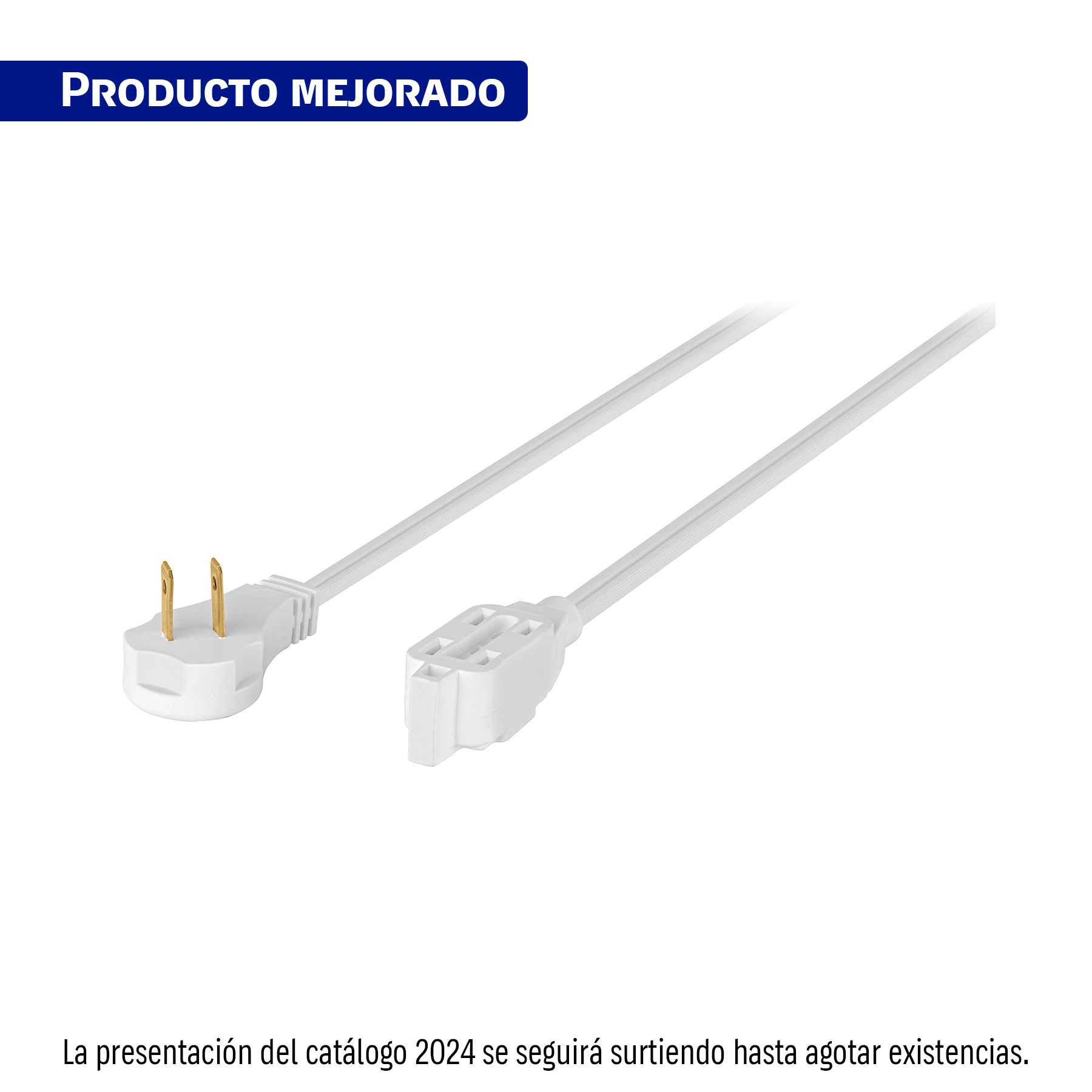 ED-5B.jpg Extensión eléctrica doméstica 5 m clavija plana, blanca ED 5B