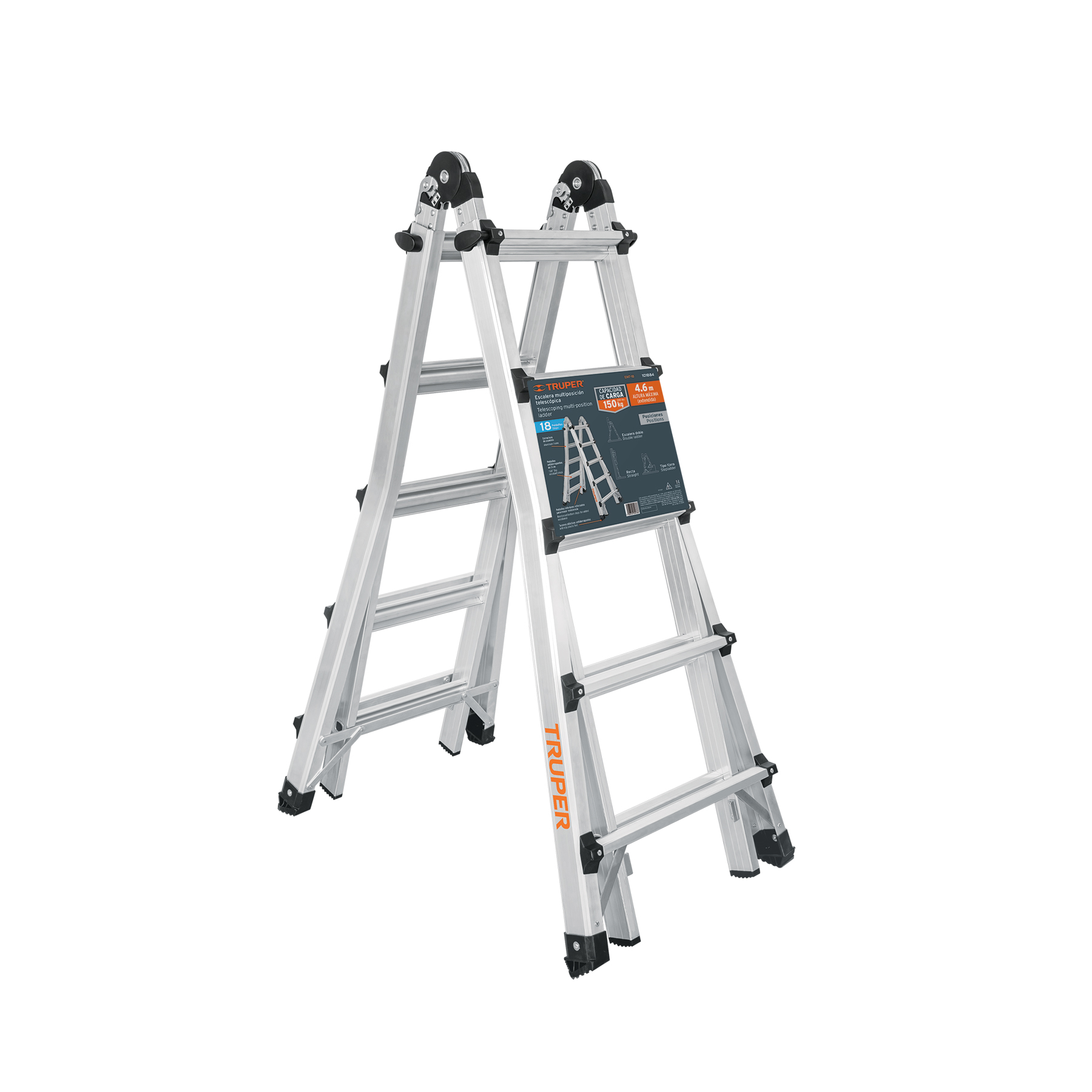 EMT-18.jpg Multiescalera telescópica, 4.5 m, capacidad de carga 150 kg EMT 18