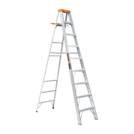 Escalera de tijera, tipo ll, 8 peldaños y bandeja, TRUPER