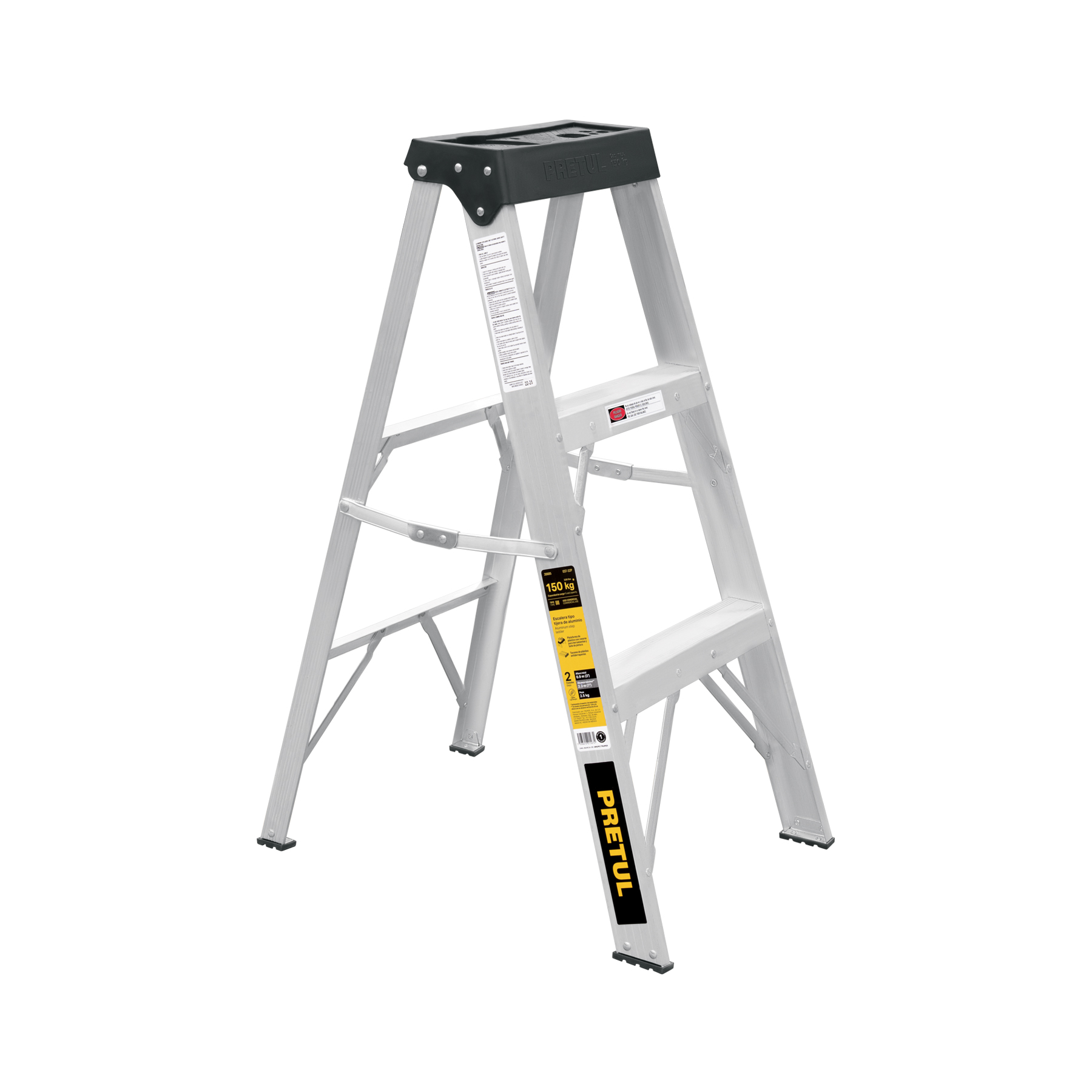EST-32P-1.jpg Escalera de tijera, tipo III, 2 peldaños, PRETUL EST 32P 1