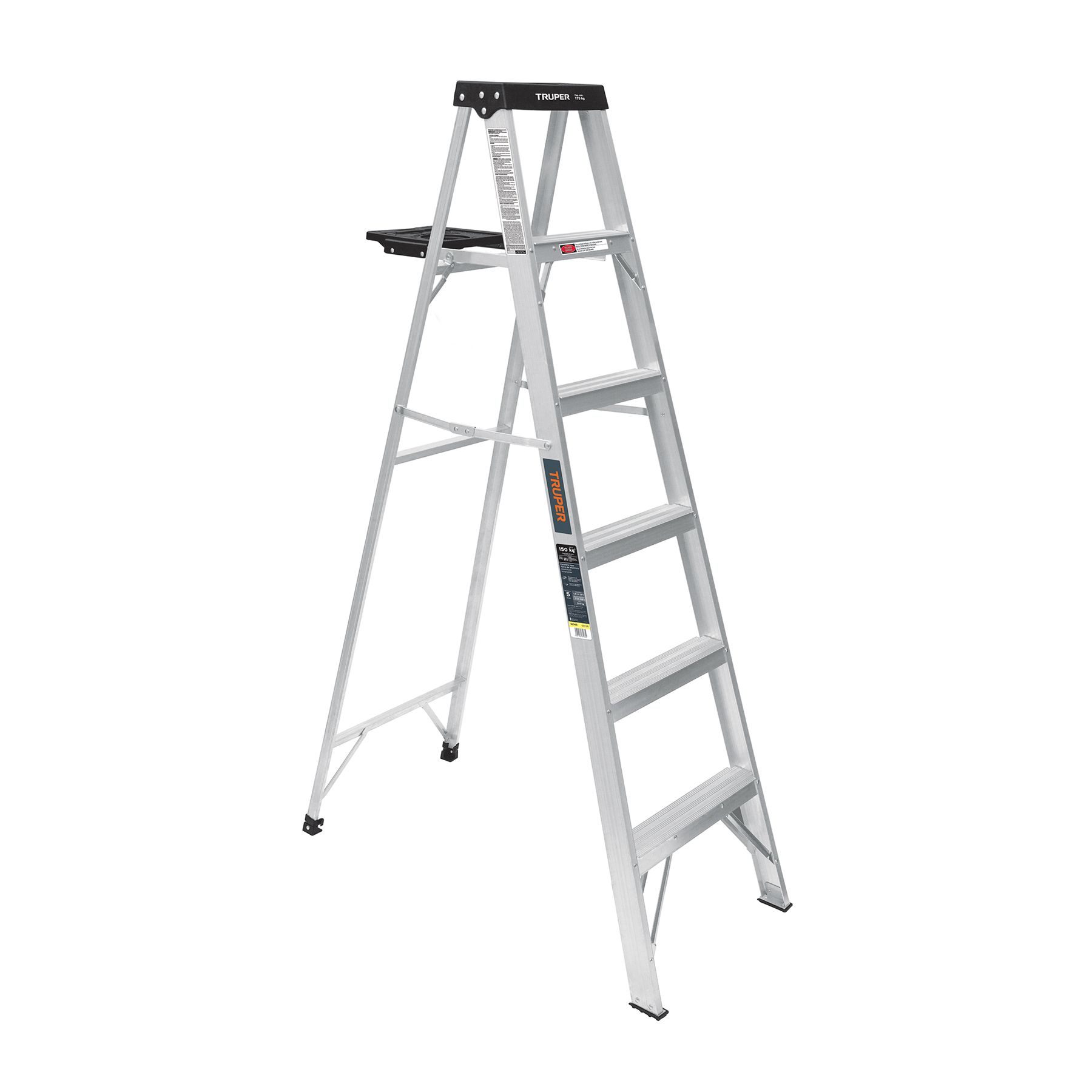 EST-35.jpg Escalera de tijera, tipo III, 5 peldaños y bandeja, TRUPER EST 35