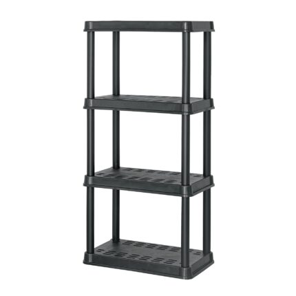 Estante plástico 4 repisas capacidad 45kg, 61x38x125, PRETUL