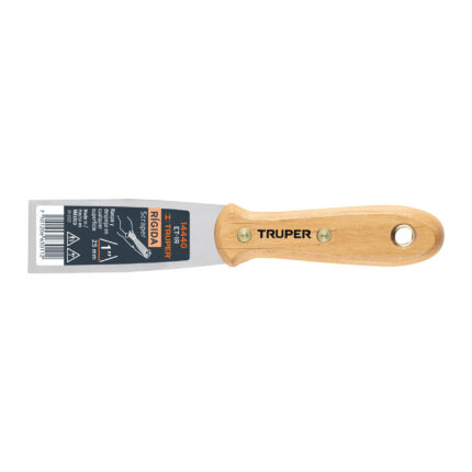 Espátula rígida 1' con mango de madera, TRUPER