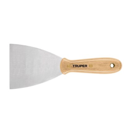 Espátula rígida 3' con mango de madera, TRUPER