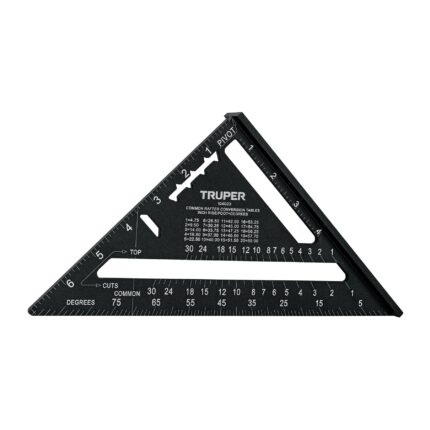 Escuadra 7', aluminio color negro, para muro de yeso, TRUPER