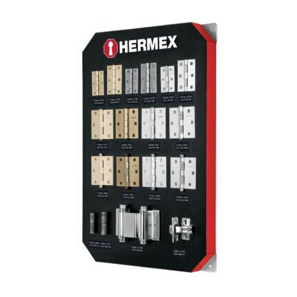 Exhibidor con bisagras, HERMEX