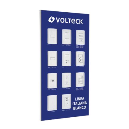 Exhibidor línea italiana blanco, VOLTECK