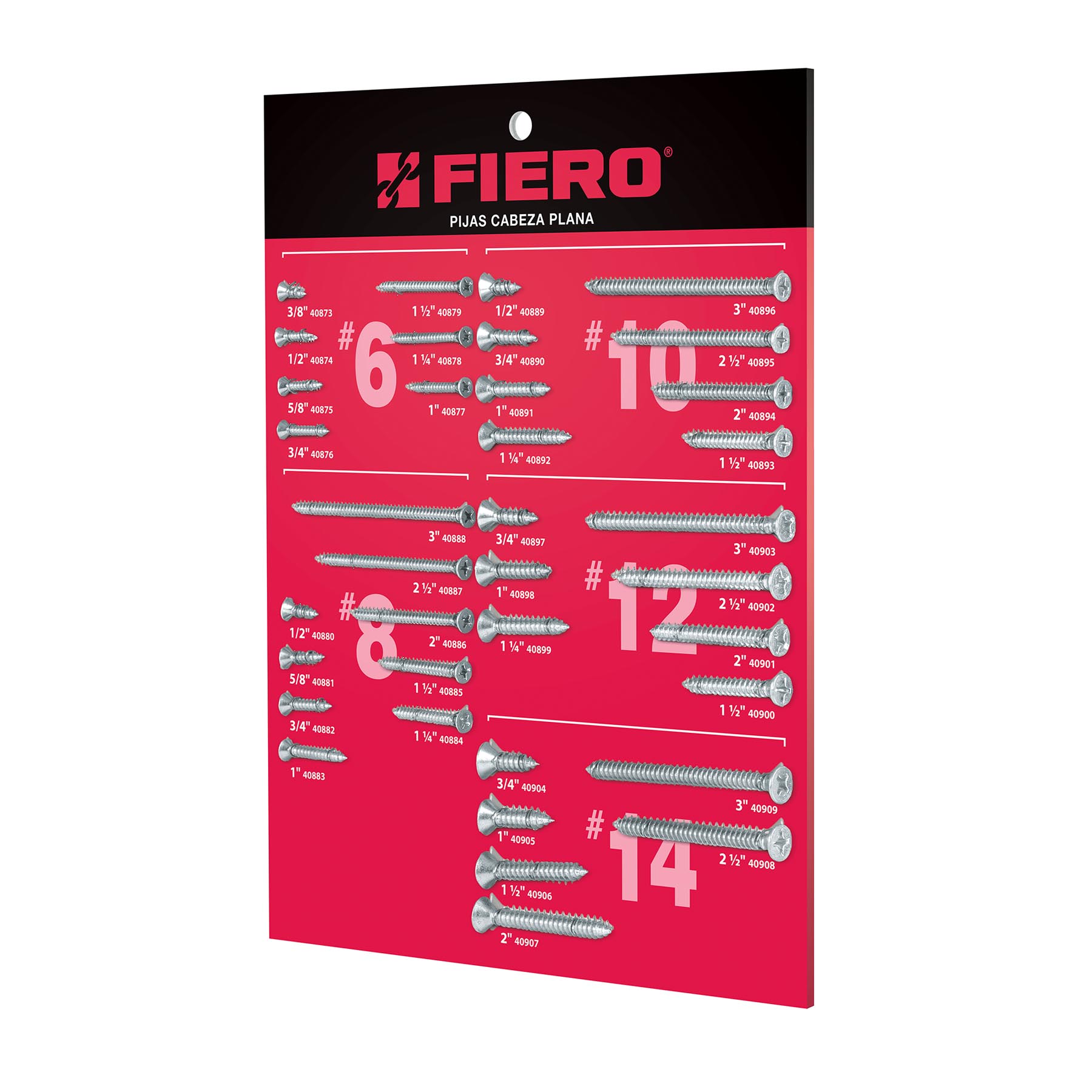 EXF-PLA.jpg Exhibidor de pijas cabeza plana, FIERO EXF PLA