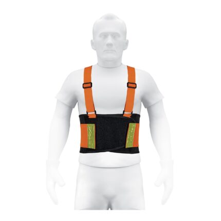 Faja lumbar naranja con cintas de alta visibilidad,M,TRUPER