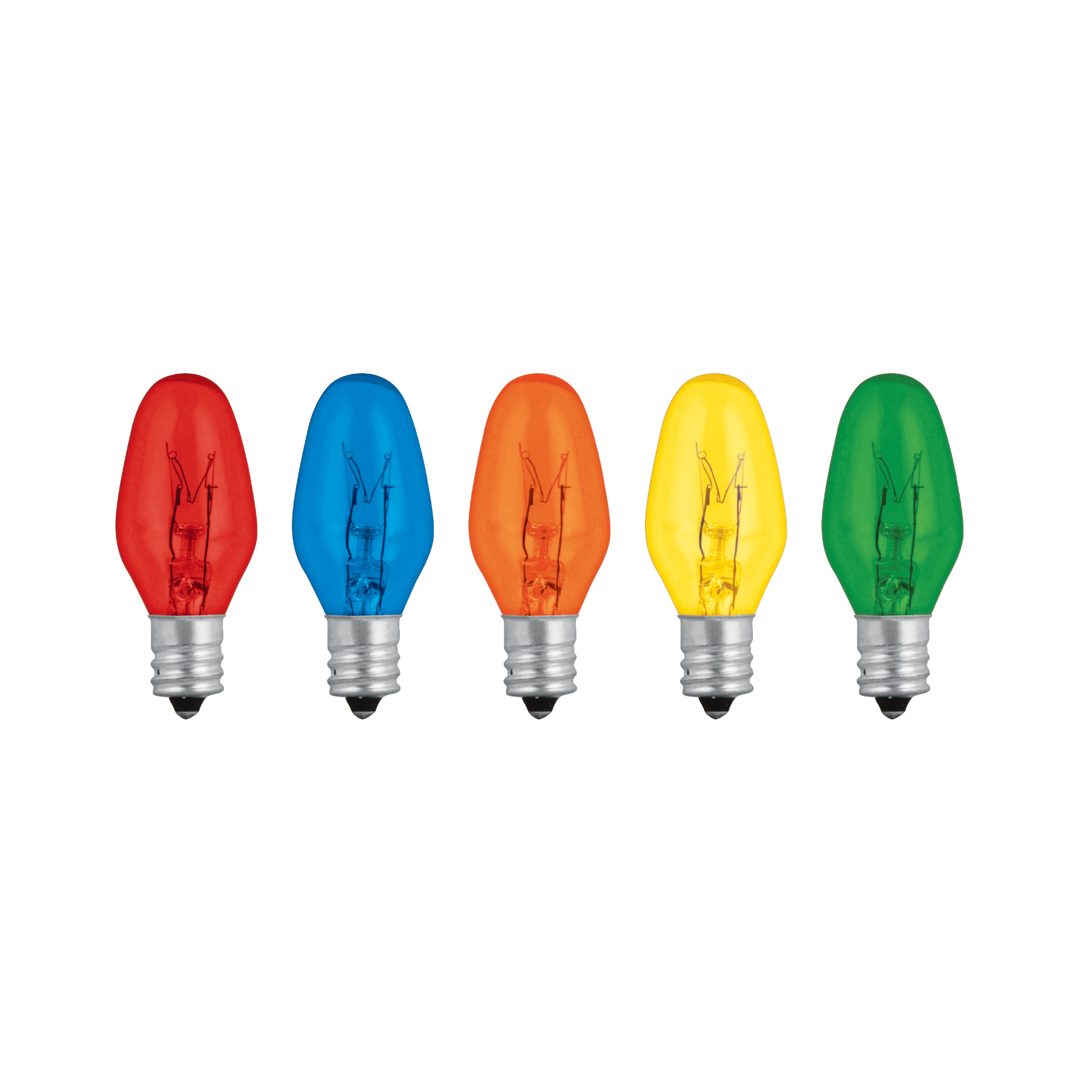 FI-50C.jpg Caja con 50 focos incandescentes de colores base E12 7.5W FI 50C
