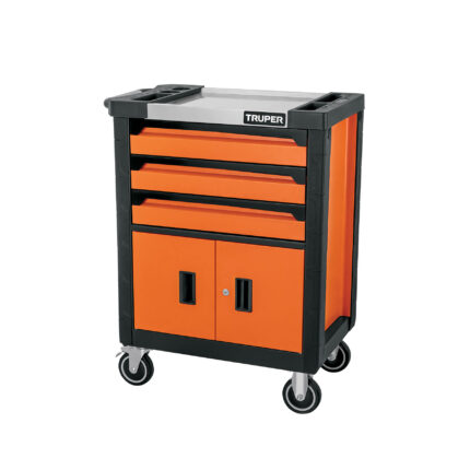 Gabinete metálico móvil, 4 cajones, capacidad 90 kg, TRUPER