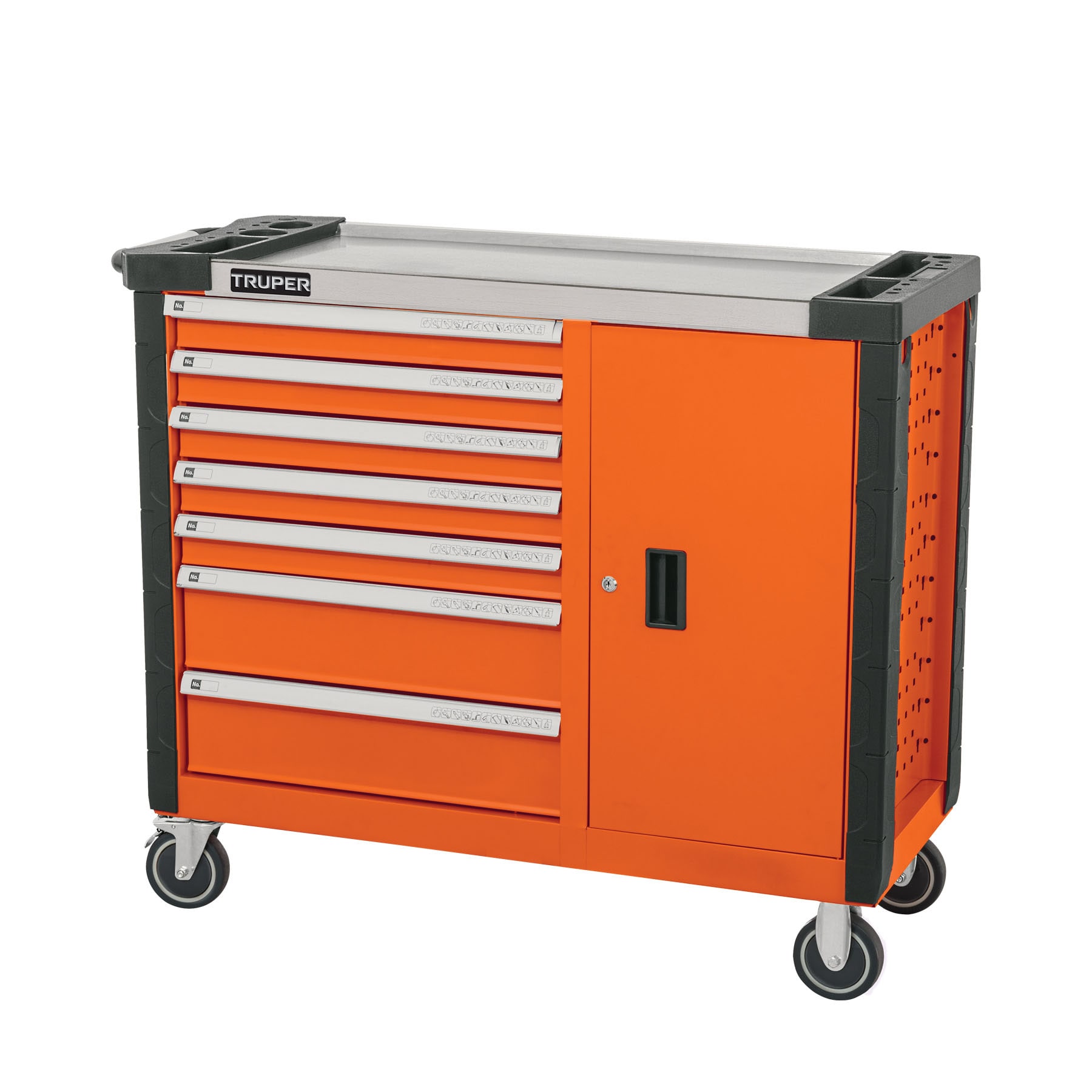 GAMO-7350.jpg Gabinete metálico móvil, 7 cajones, capacidad 350 kg, TRUPER GAMO 7350
