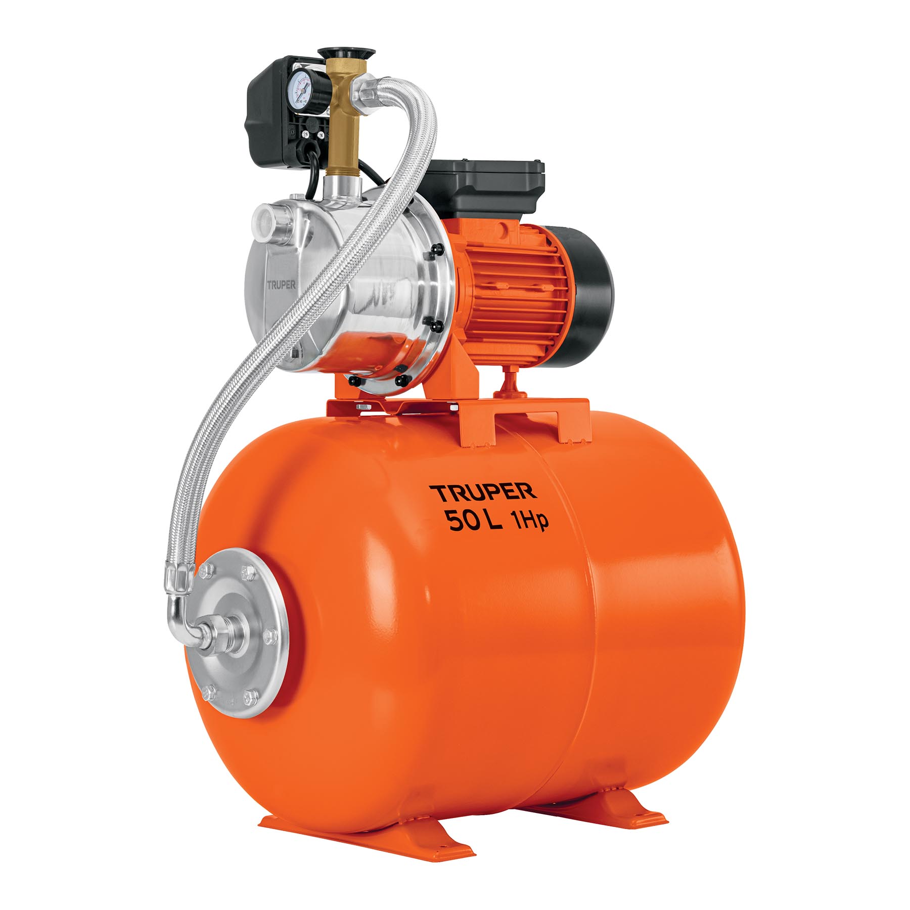 HIDR-1X50.jpg Equipo hidroneumático 50L, jet inoxidable 1 HP, TRUPER HIDR 1X50