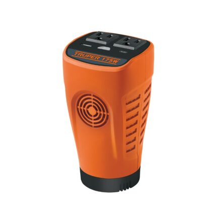 Inversor de corriente 175 W, vaso, puertos USB A y C, TRUPER