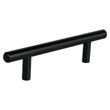 Jaladera de acero 96 mm, línea Cilindro, negro mate, HERMEX