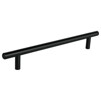 Jaladera de acero 192 mm, línea Cilindro, negro mate, HERMEX