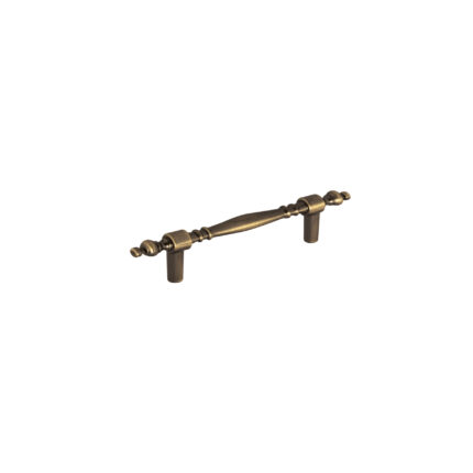 Jaladera metálica 76 mm, línea Colonial, latón antiguo