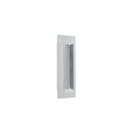 Jaladera de embutir rectangular, cromo mate, HERMEX