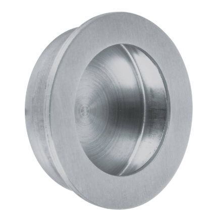 Jaladera de embutir circular No. 2, cromo mate, HERMEX