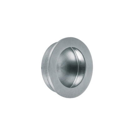 Jaladera de embutir circular No. 3, cromo mate, HERMEX