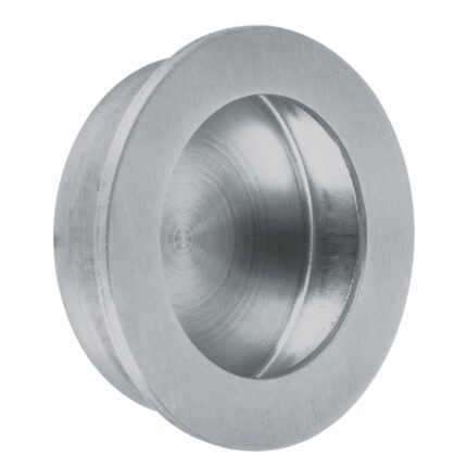 Jaladera de embutir circular No. 4, cromo mate, HERMEX