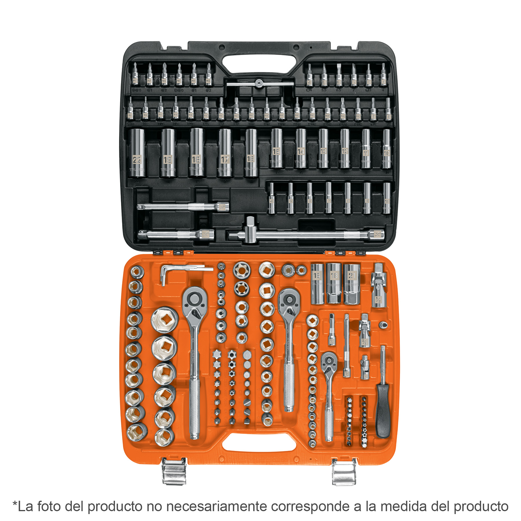 JD-172M.jpg Juego de 172 herramientas 1/4', 3/8' y 1/2' mm p/mecánico JD 172M