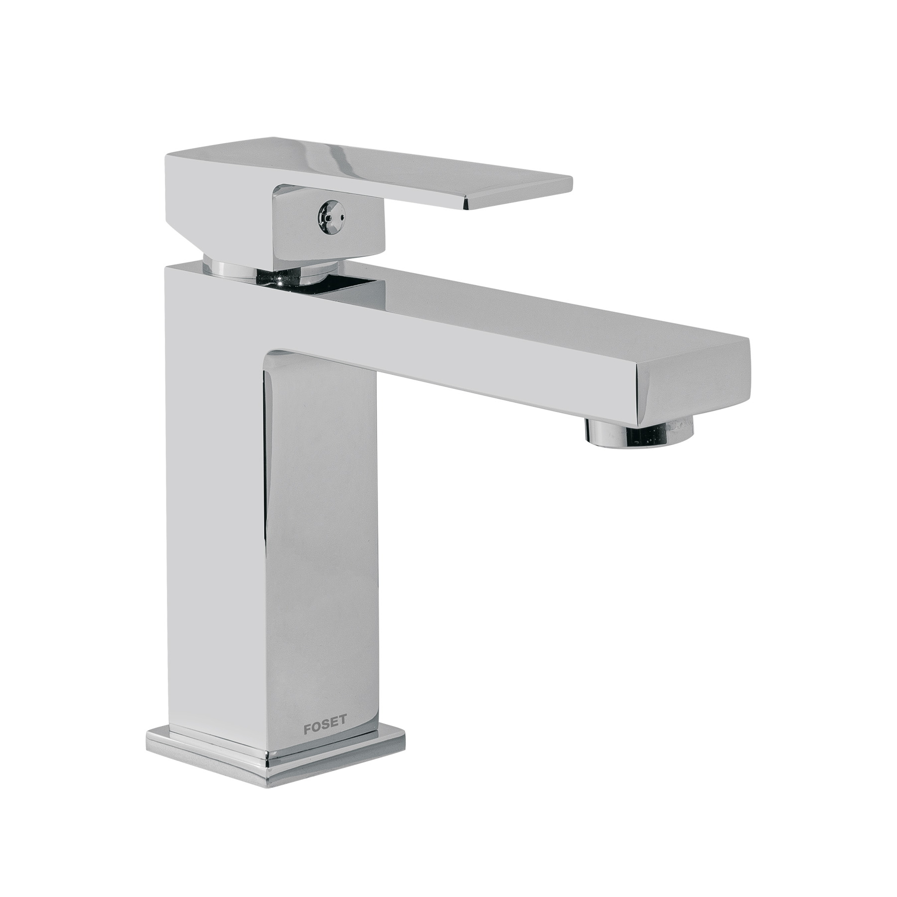 KUM-45.jpg Monomando corto para lavabo, cromo, FOSET KUBO KUM 45