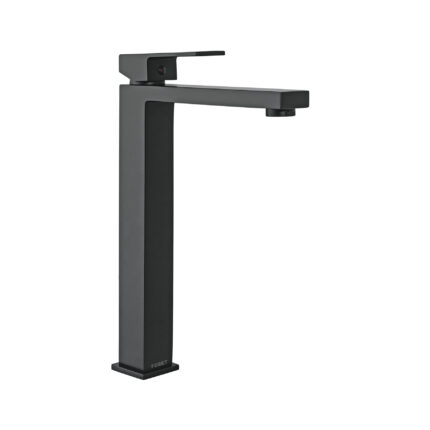 Monomando alto para lavabo, negro, FOSET KUBO