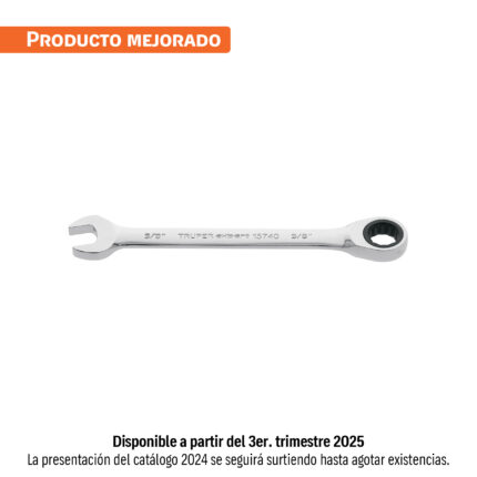 Llave combinada con matraca 5/8' x 202 mm largo, EXPERT