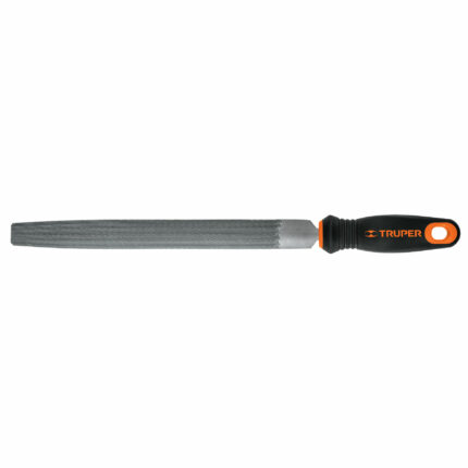 Lima media caña bastarda 10' con mango Comfort Grip, TRUPER