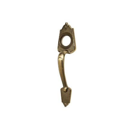 Chapetón metálico para puerta, acabado latón antiguo