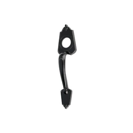 Chapetón metálico para puerta, acabado negro