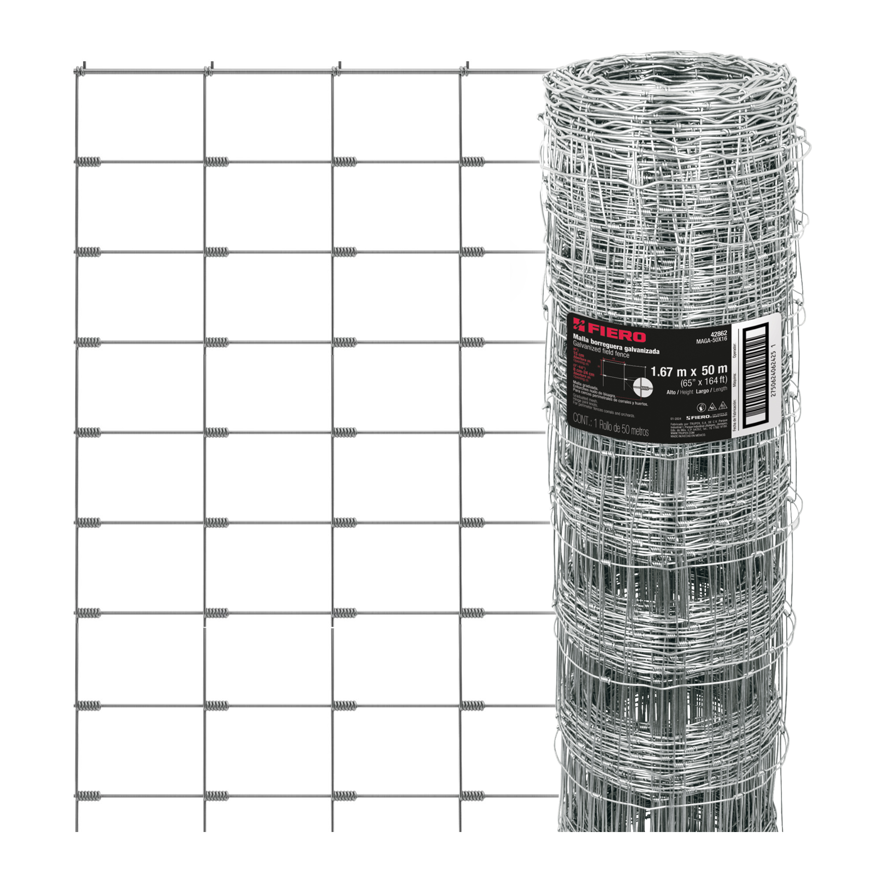 MAGA-50X16.jpg Rollo malla borreguera, 1.67m x 50m acero galvanizado, 28kg MAGA 50X16