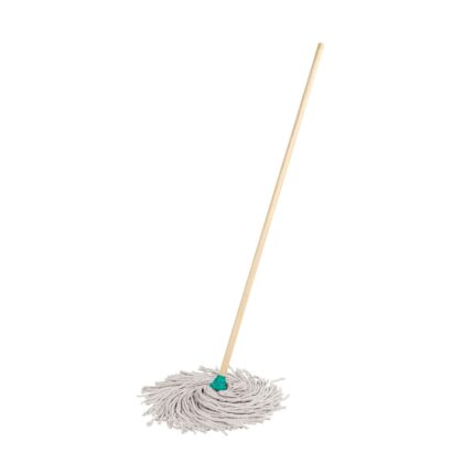 Trapeador tipo mechudo 250g intercambiable, con bastón 120cm