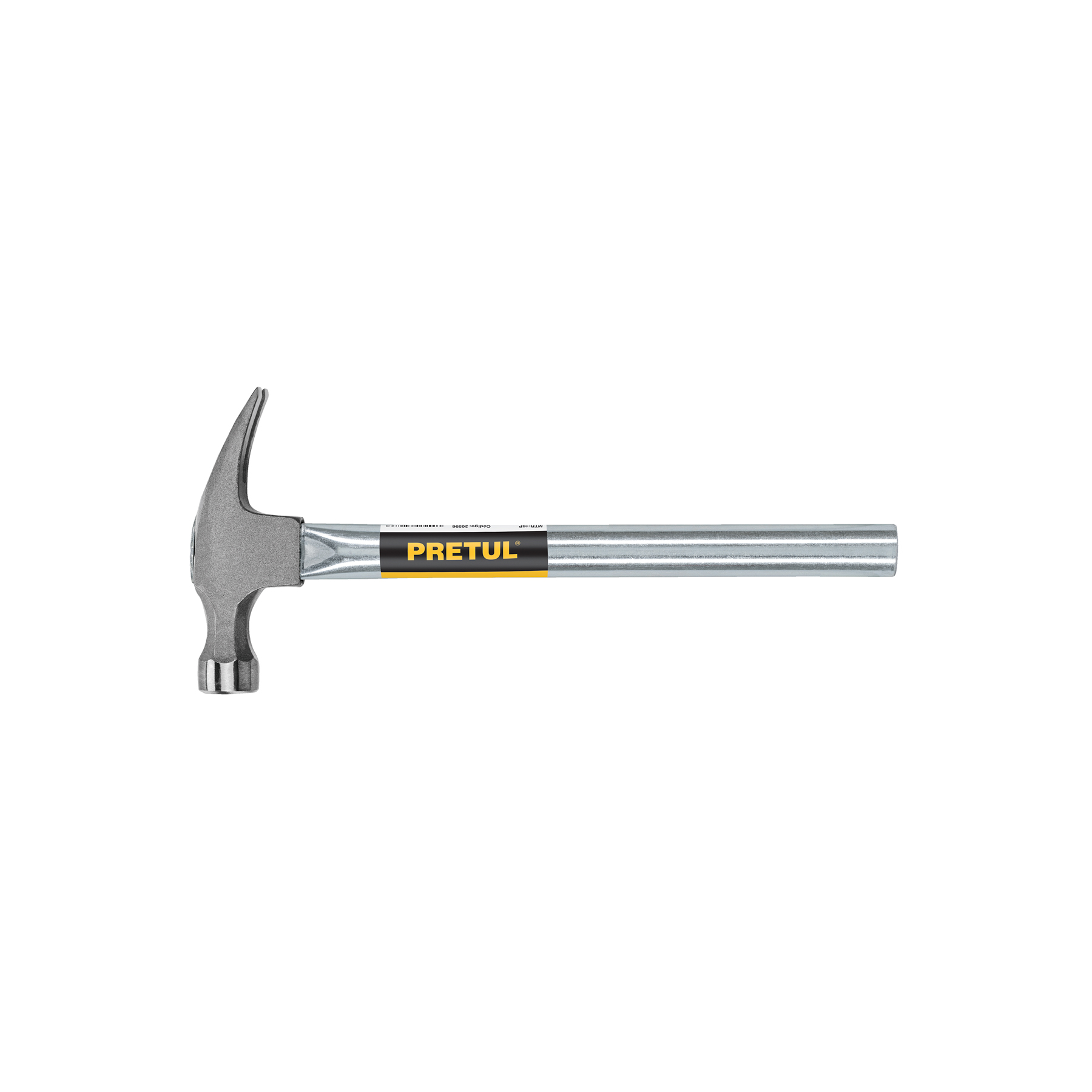MTR-16P-1.jpg Martillo uña recta 16 oz, mango tubular, PRETUL MTR 16P 1