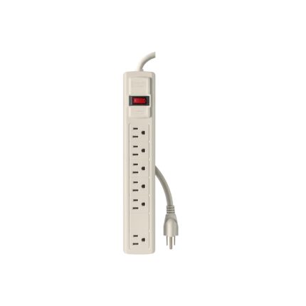 Multicontacto 14 AWG 6 entradas supresor de picos 270 joules