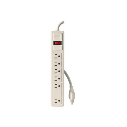 Multicontacto 14 AWG 6 entradas supresor de picos 450 joules