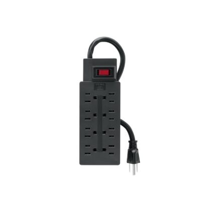 Multicontacto uso rudo 8 entradas sup. de picos 460 J, negro