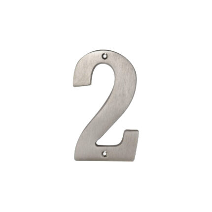 Número 2 de latón sólido 4', níquel satín, HERMEX